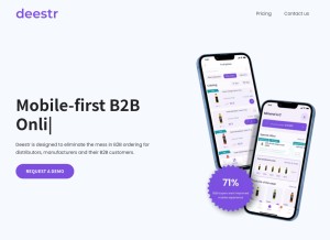 How deestr.com looks like on a tablet such as an iPad.