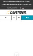 How defender-usa.com looks like on a mobile device such as an iPhone.
