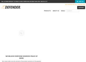 How defender-usa.com looks like on a tablet such as an iPad.