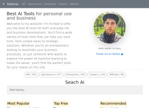How deferas.com looks like on a tablet such as an iPad.