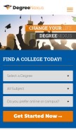 How degreenexus.com looks like on a mobile device such as an iPhone.