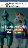 How deguisements-gonflables.com looks like on a mobile device such as an iPhone.