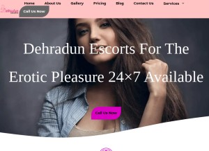 How dehradunescortstars.com looks like on a tablet such as an iPad.