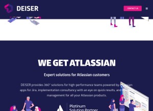 How deiser.com looks like on a tablet such as an iPad.