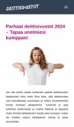 How deittisivustot.net looks like on a mobile device such as an iPhone.