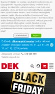 How dek.cz looks like on a mobile device such as an iPhone.