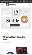 How dekoria.de looks like on a mobile device such as an iPhone.