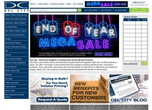 How delcity.net looks like on a tablet such as an iPad.