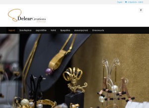 How delearcreations.com looks like on a tablet such as an iPad.