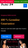How delhiescorts24.com looks like on a mobile device such as an iPhone.