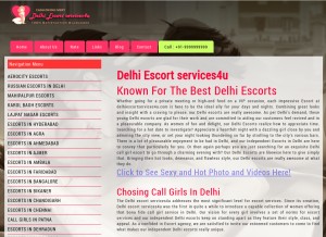 How delhiescortservices4u.com looks like on a tablet such as an iPad.