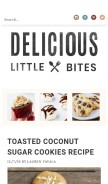 How deliciouslittlebites.com looks like on a mobile device such as an iPhone.