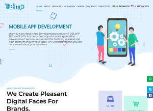 How delimp.com looks like on a tablet such as an iPad.