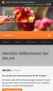 How delink.de looks like on a mobile device such as an iPhone.
