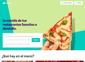 How deliveroo.es looks like on a tablet such as an iPad.