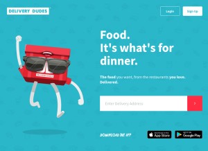 How deliverydudes.com looks like on a tablet such as an iPad.