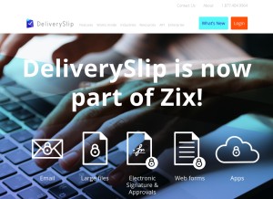 How deliveryslip.com looks like on a tablet such as an iPad.
