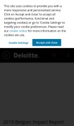 How deloitte.be looks like on a mobile device such as an iPhone.