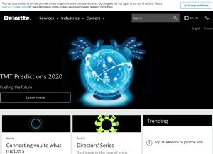 How deloitte.ca looks like on a tablet such as an iPad.