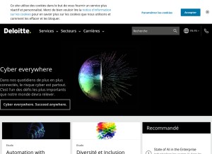 How deloitte.com looks like on a tablet such as an iPad.