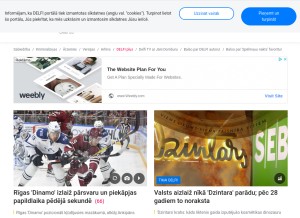 How delphi.lv looks like on a tablet such as an iPad.