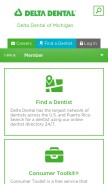 How deltadentalmi.com looks like on a mobile device such as an iPhone.