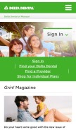 How deltadentalmo.com looks like on a mobile device such as an iPhone.