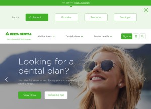 How deltadentalwa.com looks like on a tablet such as an iPad.