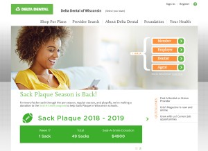 How deltadentalwi.com looks like on a tablet such as an iPad.
