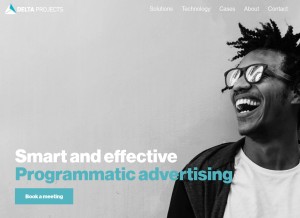 How deltaprojects.com looks like on a tablet such as an iPad.