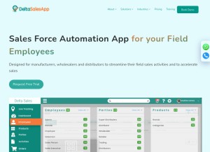 How deltasalesapp.com looks like on a tablet such as an iPad.