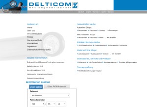 How delti.com looks like on a tablet such as an iPad.