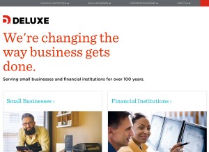 How deluxe.com looks like on a tablet such as an iPad.