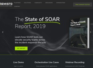 How demisto.com looks like on a tablet such as an iPad.