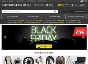 How demon-tweeks.com looks like on a tablet such as an iPad.