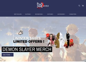 How demonslayer-world.com looks like on a tablet such as an iPad.