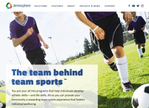 How demosphere.com looks like on a tablet such as an iPad.