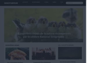 How demotivateur.fr looks like on a tablet such as an iPad.