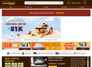 How demxinh.vn looks like on a tablet such as an iPad.