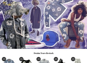 How denimtears.us looks like on a tablet such as an iPad.