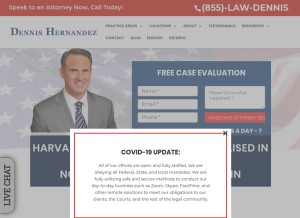 How dennishernandez.com looks like on a tablet such as an iPad.