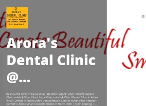 How dentalclinicindelhi.in looks like on a tablet such as an iPad.