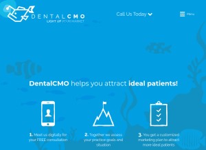 How dentalcmo.com looks like on a tablet such as an iPad.