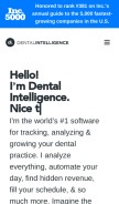 How dentalintel.com looks like on a mobile device such as an iPhone.