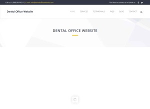 How dentalofficewebsite.com looks like on a tablet such as an iPad.
