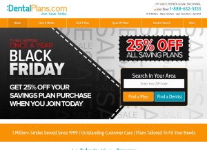 How dentalplans.com looks like on a tablet such as an iPad.