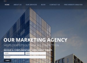 How dentalseo.company looks like on a tablet such as an iPad.