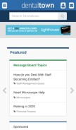 How dentaltown.com looks like on a mobile device such as an iPhone.