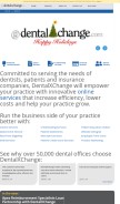 How dentalxchange.com looks like on a mobile device such as an iPhone.