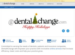 How dentalxchange.com looks like on a tablet such as an iPad.
